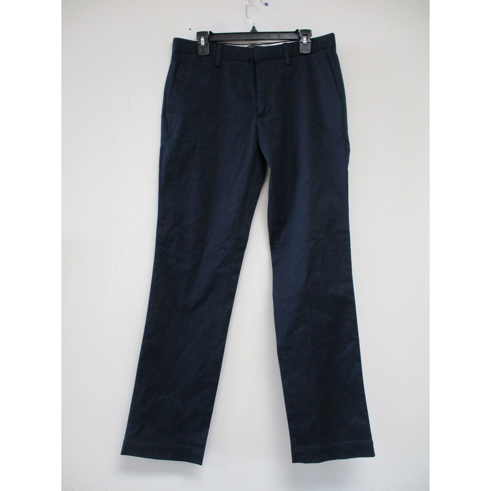 Banana Republic Chinos Men 32x32 Navy Aiden Slim Fit Stretch Cotton Trousers